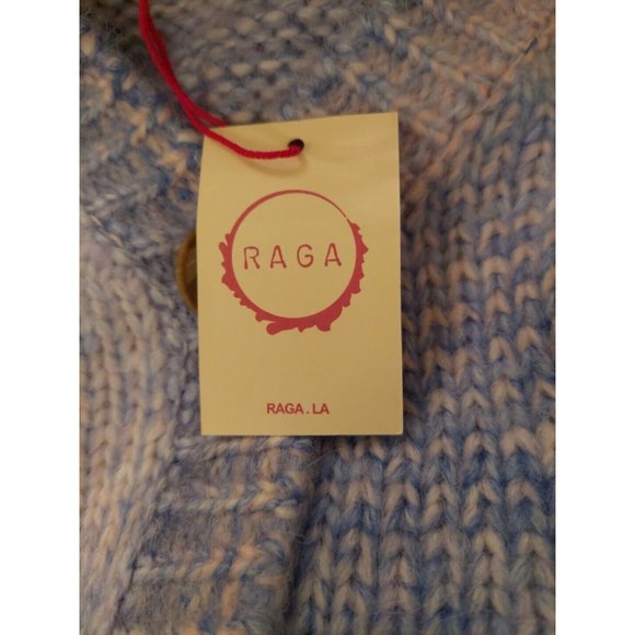 NEW! RAGA Anthropologie Cropped Knit Blue Alicia Cardigan Size 2X MSRP $130 - Picture 5 of 6